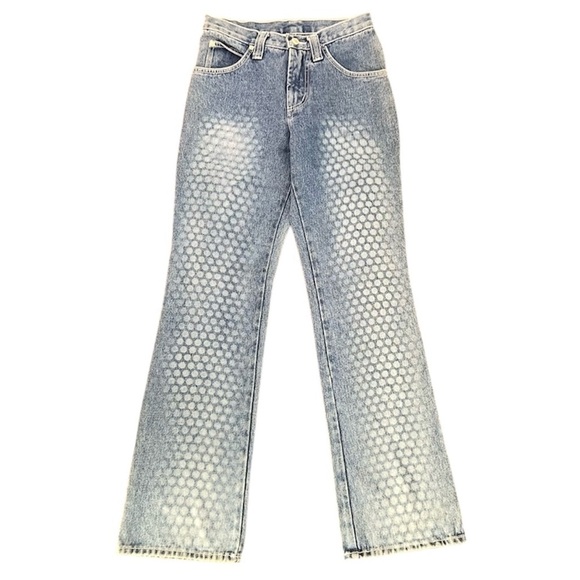 Vintage Denim - VINTAGE 1980s Denim Aaron Perez Mid Rise Boot Cut Jeans Vtg 80s Size 6